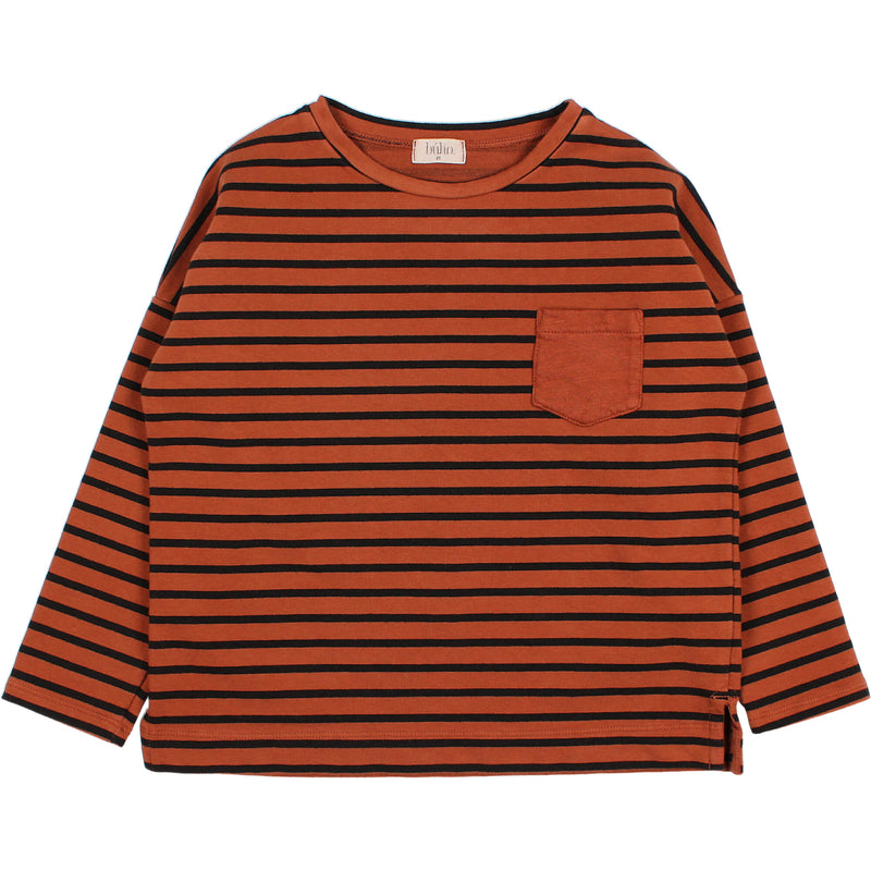 Búho sailor stripes sweatshirt rust
