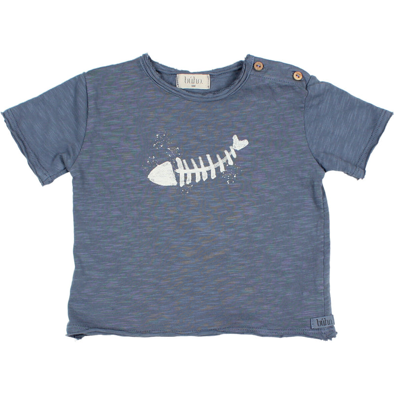 Búho T-shirt vis blauw