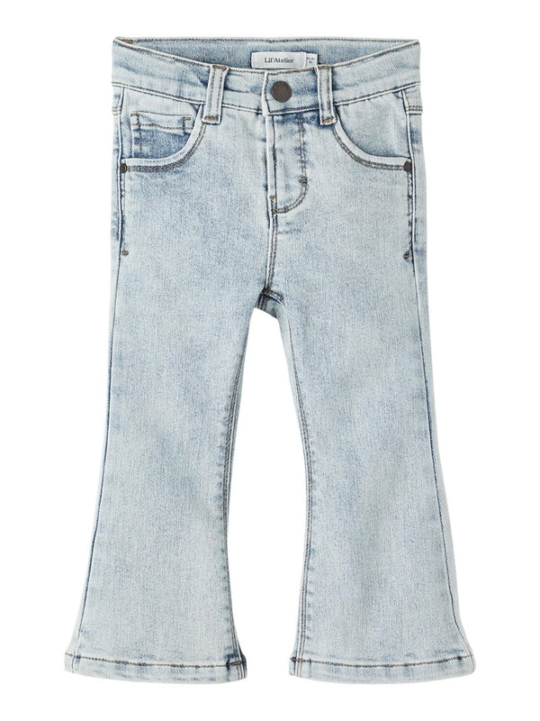 Lil' Atelier Mini flared jeans Salli light blue denim