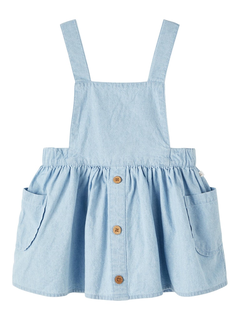 Lil' Atelier Mini jurk Daley light blue denim