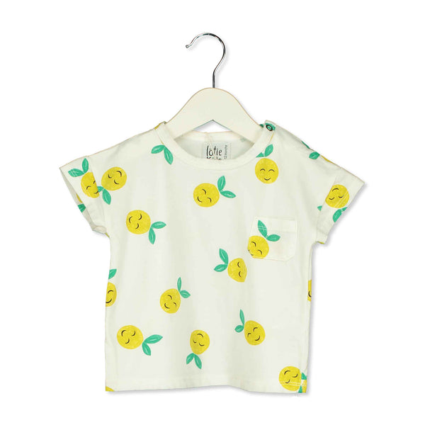 Lötiekids baby T-shirt lemons offwhite