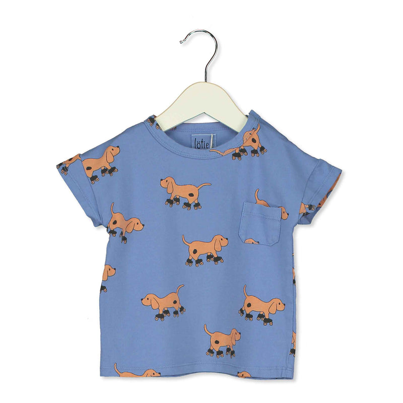 Lötiekids baby T-shirt dogs blue