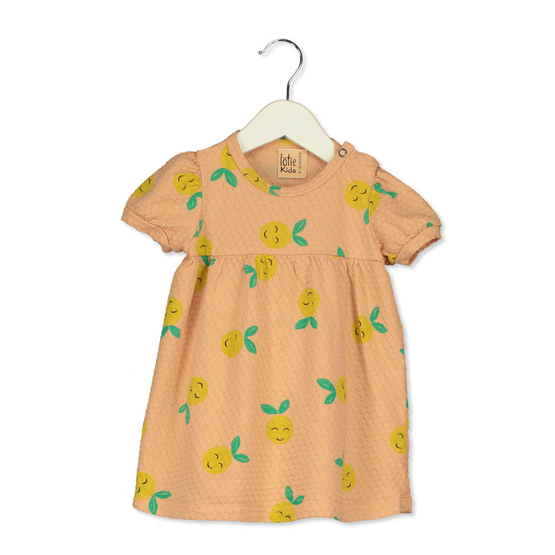 Lötiekids baby jurk lemons nude