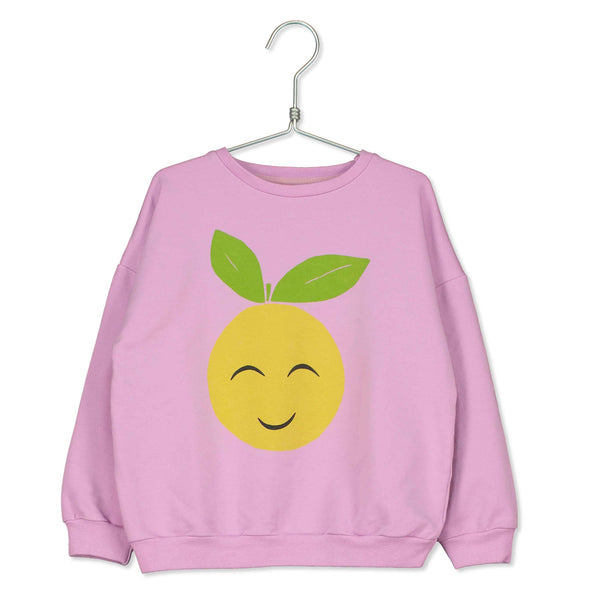 Lötiekids sweater smiley lemon orchid