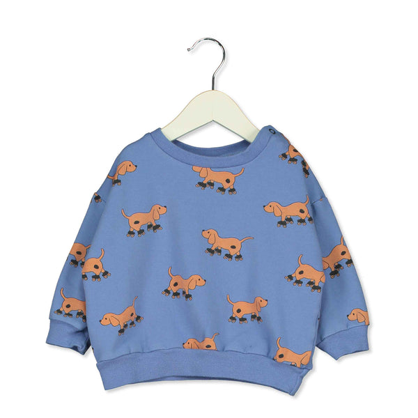 Lötiekids baby sweater dogs blue