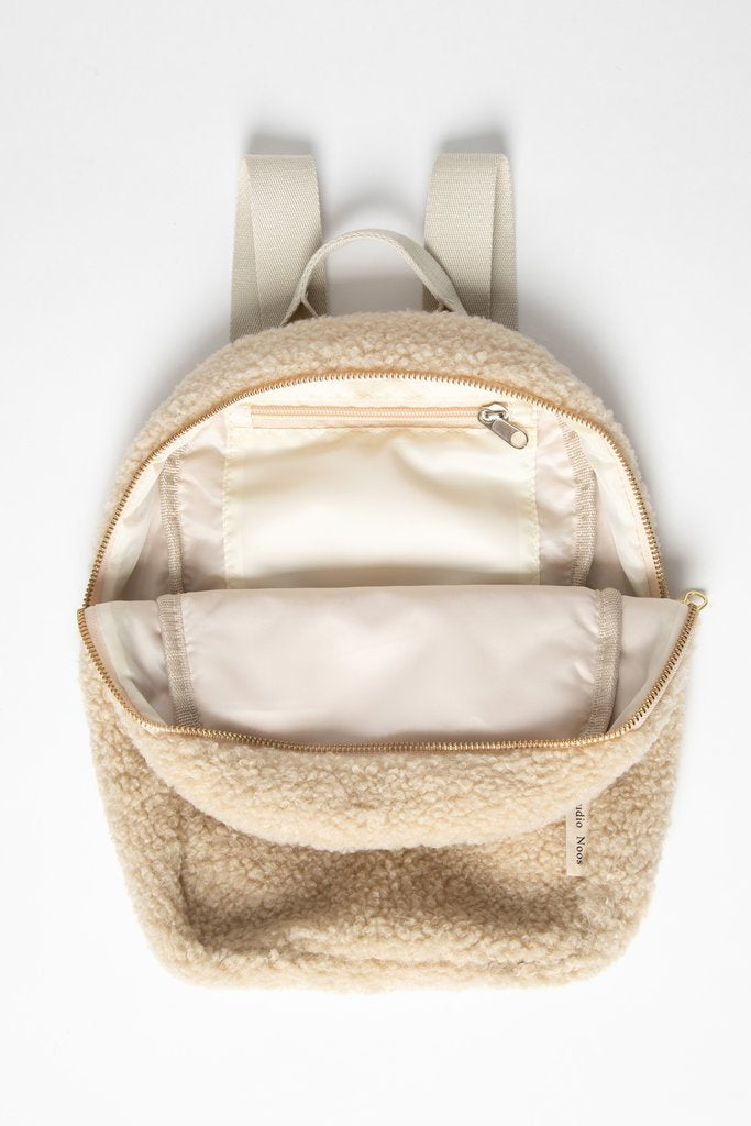 Studio Noos mini-chunky teddy backpack ecru
